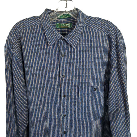 Levi's Sutter Creek Mens Size XL Cotton Big E Long Sleeve Button Up Vintage 90s - Picture 8 of 13